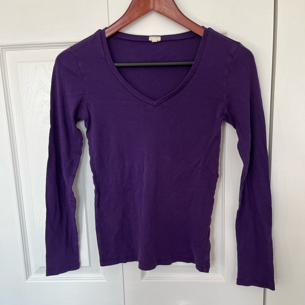 Purple J. crew long sleeve